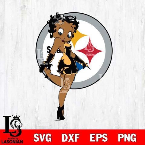 Pittsburgh Steelers Betty Boop Girl Fan SVG Svg Eps Dxf Png File, Digital Download, Instant Download