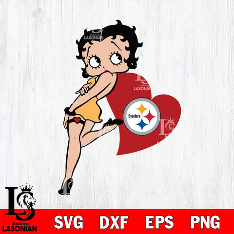 Pittsburgh Steelers Betty Boop Girl Love Svg Eps Dxf Png File, Digital Download, Instant Download