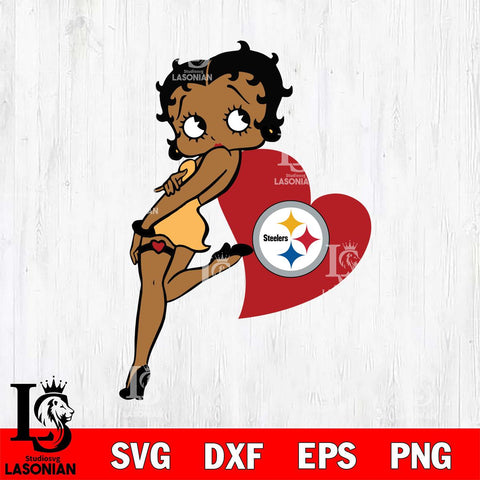 Pittsburgh Steelers Betty Boop Girl Love SVG Svg Eps Dxf Png File, Digital Download, Instant Download