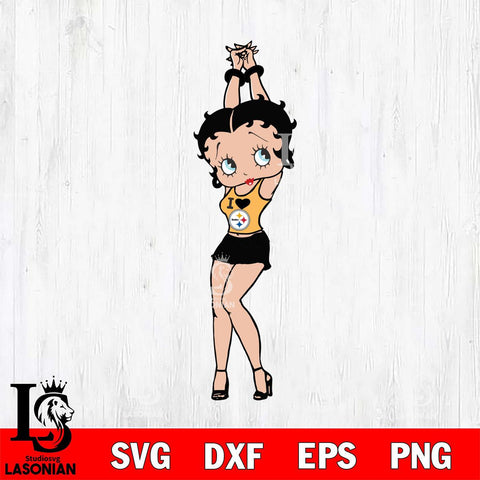 Pittsburgh Steelers Betty Boop Love NFL Svg Eps Dxf Png File, Digital Download, Instant Download