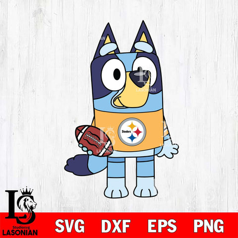 Pittsburgh Steelers Bluey 2 NFL Svg Eps Dxf Png File, Digital Download, Instant Download