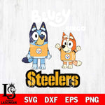 Pittsburgh Steelers Bluey & Bingo 4 Svg Eps Dxf Png File, NFL svg, Digital Download, Instant Download