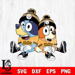 Pittsburgh Steelers Bluey & Bingo Football Svg Eps Dxf Png File, NFL svg, Digital Download, Instant Download