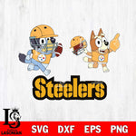 Pittsburgh Steelers Bluey Chilli NFL 2 Svg Eps Dxf Png File, Digital Download, Instant Download