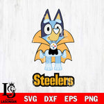 Pittsburgh Steelers Bluey Dracula Halloween Svg Eps Dxf Png File, Digital Download, Instant Download