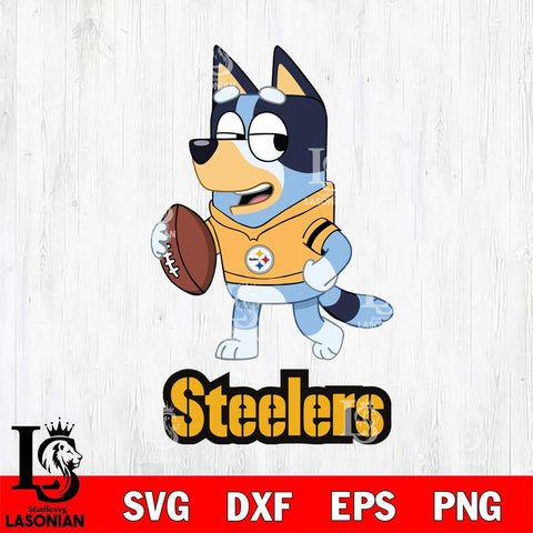 Pittsburgh Steelers Bluey Football Sport Svg Eps Dxf Png File, Digital Download ,Instant Download, Cricut File