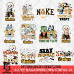 Pittsburgh Steelers Bluey Halloween 12 SVG Svg Eps Dxf Png File, Digital Download, Instant Download