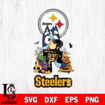 Pittsburgh Steelers Bluey Halloween NFL 2 Svg Eps Dxf Png File, Digital Download, Instant Download