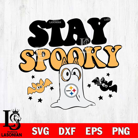 Pittsburgh Steelers Bluey Halloween Stay Spooky Svg Eps Dxf Png File, Digital Download, Instant Download