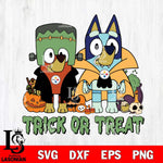 Pittsburgh Steelers Bluey Halloween Trick or Treat Svg Eps Dxf Png File, Digital Download, Instant Download