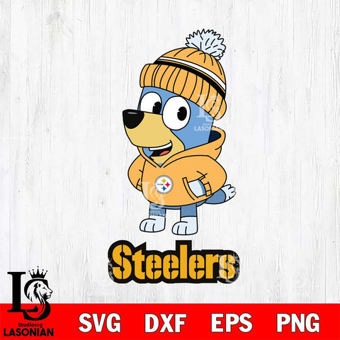 Pittsburgh Steelers Bluey Hoodie Sport Svg Eps Dxf Png File, Digital Download ,Instant Download, Cricut File