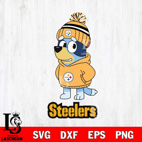 Pittsburgh Steelers Bluey Hoodie rugby Svg Eps Dxf Png File, Digital Download ,Instant Download, Cricut File