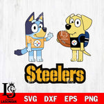 Pittsburgh Steelers Bluey Lucky Svg Eps Dxf Png File, Digital Download, Instant Download