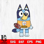 Pittsburgh Steelers Bluey NFL 2 Svg Eps Dxf Png File, Digital Download, Instant Download