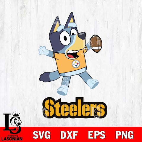 Pittsburgh Steelers Bluey Sport Football Cricut Files,Bluey Svg file,Digital Download ,Instant Download