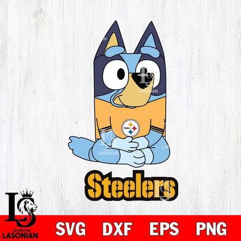 Pittsburgh Steelers Bluey Styles Football Cricut Files,Bluey Svg file,Digital Download ,Instant Download