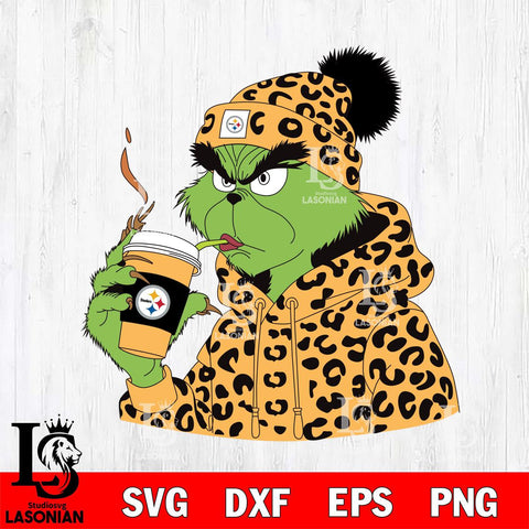 Pittsburgh Steelers Boujee Grinch 8 Svg Eps Dxf Png File, Digital Download, Instant Download