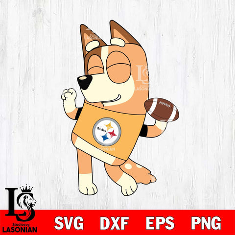 Pittsburgh Steelers Chilli bluey NFL Svg Eps Dxf Png File, Digital Download, Instant Download