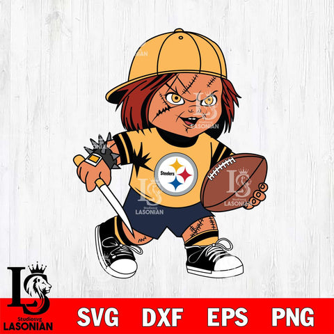 Pittsburgh Steelers Chucky Horror 10 Svg Eps Dxf Png File, NFL svg, Digital Download, Instant Download