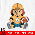 Pittsburgh Steelers Chucky Horror 3 Svg Eps Dxf Png File, NFL svg, Digital Download, Instant Download