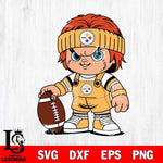 Pittsburgh Steelers Chucky Horror 5 Svg Eps Dxf Png File, NFL svg, Digital Download, Instant Download