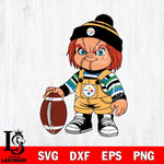 Pittsburgh Steelers Chucky Horror 6 Svg Eps Dxf Png File, NFL svg, Digital Download, Instant Download