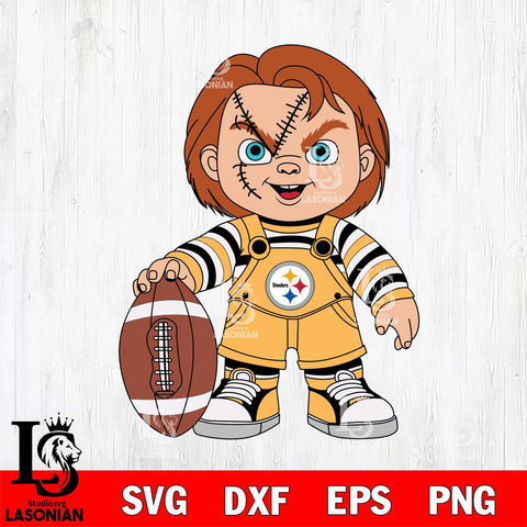 Pittsburgh Steelers Chucky Horror 7 Svg Eps Dxf Png File, NFL svg, Digital Download, Instant Download