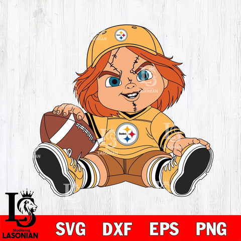 Pittsburgh Steelers Chucky Horror 8 Svg Eps Dxf Png File, NFL svg, Digital Download, Instant Download