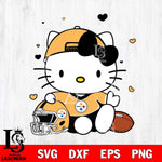 Pittsburgh Steelers Cute Hello Kitty Football Svg Eps Dxf Png File, NFL svg, Digital Download, Instant Download