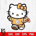 Pittsburgh Steelers Cute Hello Kitty Football 7 Svg Eps Dxf Png File, NFL svg, Digital Download, Instant Download