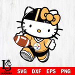 Pittsburgh Steelers Cute Hello Kitty Football 9 Svg Eps Dxf Png File, NFL svg, Digital Download, Instant Download