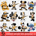 Pittsburgh Steelers Disney NFL Bundle 12 Svg Eps Dxf Png File, Digital Download, Instant Download