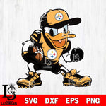 Pittsburgh Steelers Donal Duck Svg Eps Dxf Png File, Digital Download, Instant Download