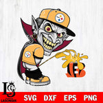 Pittsburgh Steelers Dracula Piss On Cincinnati Bengals Svg Eps Dxf Png File, Digital Download, Instant Download