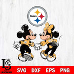 Pittsburgh Steelers Fan Minnie And Mickey Love Svg Eps Dxf Png File, Digital Download, Instant Download