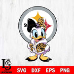 Pittsburgh Steelers Fancy Daisy Duck Disney Svg Eps Dxf Png File, Digital Download, Instant Download