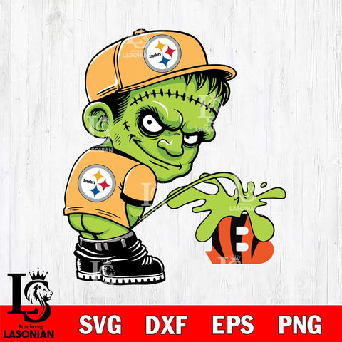 Pittsburgh Steelers Frankenstein Piss On Cincinnati Bengals Svg Eps Dxf Png File, Digital Download, Instant Download