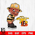 Pittsburgh Steelers Freddy Krueger Piss On Cincinnati Bengals Svg Eps Dxf Png File, Digital Download, Instant Download