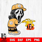 Pittsburgh Steelers Ghostface Piss On Cincinnati Bengals Svg Eps Dxf Png File, Digital Download, Instant Download