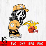 Pittsburgh Steelers Ghostface Piss On Cleveland Browns Svg Eps Dxf Png File, Digital Download, Instant Download