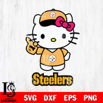 Pittsburgh Steelers Hello Kitty Best Fan Svg Eps Dxf Png File, Digital Download, Instant Download