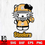 Pittsburgh Steelers Hello Kitty Nfl 1 Svg Eps Dxf Png File, Digital Download, Instant Download