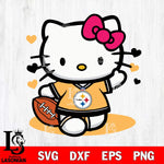 Pittsburgh Steelers Hello Kitty sport 10 Svg Eps Dxf Png File, Digital Download, Instant Download