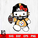 Pittsburgh Steelers Hello Kitty sport 11 Svg Eps Dxf Png File, Digital Download, Instant Download