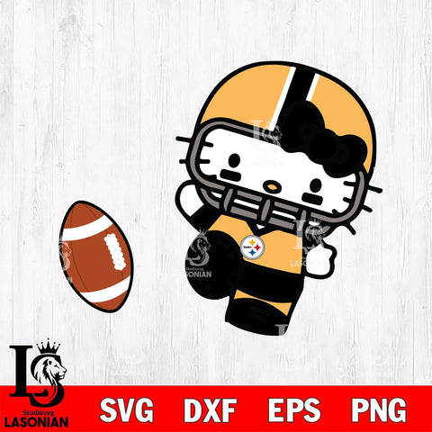 Pittsburgh Steelers Hello Kitty sport 12 Svg Eps Dxf Png File, Digital Download, Instant Download