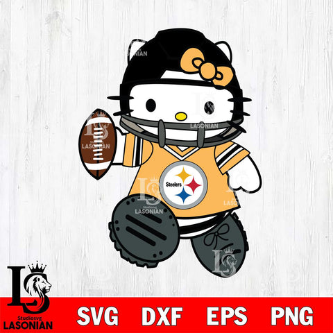 Pittsburgh Steelers Hello Kitty sport Svg Eps Dxf Png File, Digital Download, Instant Download