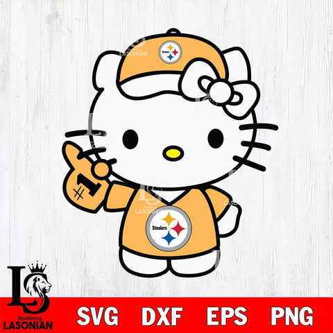 Pittsburgh Steelers Hello Kitty sport 5 Svg Eps Dxf Png File, Digital Download, Instant Download