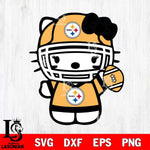 Pittsburgh Steelers Hello Kitty sport 6 Svg Eps Dxf Png File, Digital Download, Instant Download