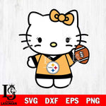 Pittsburgh Steelers Hello Kitty sport 7 Svg Eps Dxf Png File, Digital Download, Instant Download