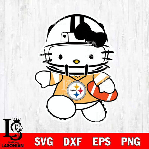 Pittsburgh Steelers Hello Kitty sport 8 Svg Eps Dxf Png File, Digital Download, Instant Download